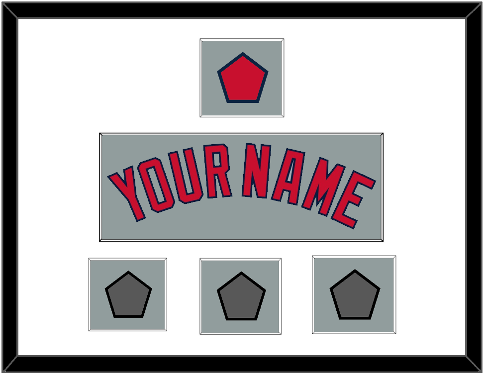 Boston Name, Logo Patch & Three World Series Champions Patches - Road Gray - Essential Tier 1