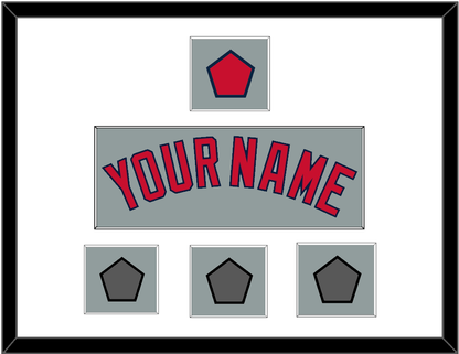 Boston Name, Logo Patch & Three World Series Champions Patches - Road Gray - Essential Tier 1