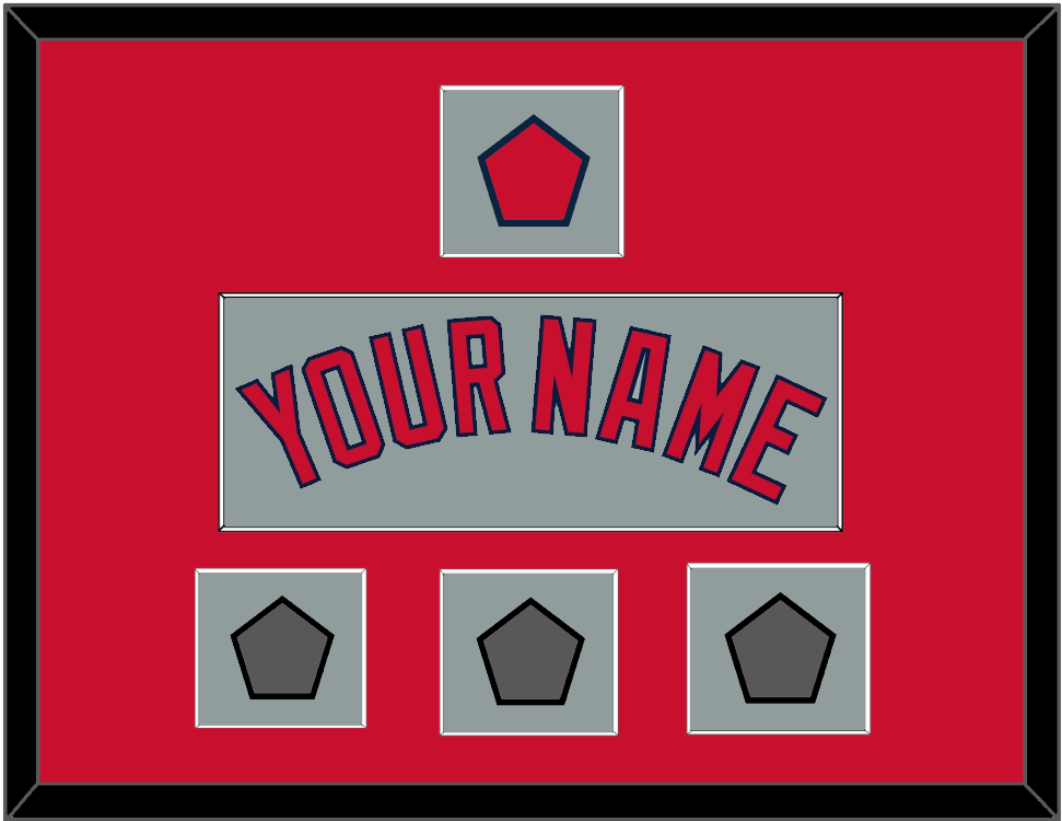 Boston Name, Logo Patch & Three World Series Champions Patches - Road Gray - Essential Tier 2