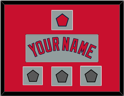 Boston Name, Logo Patch & Three World Series Champions Patches - Road Gray - Essential Tier 2