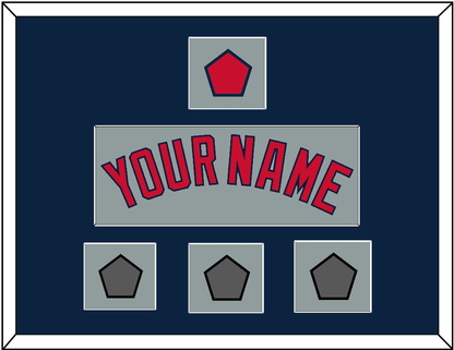 Boston Name, Logo Patch & Three World Series Champions Patches - Road Gray - Essential Tier 3