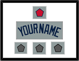 Boston Name, Logo Patch & Three World Series Champions Patches - Road Gray (2009-2013) - Single Mat 1