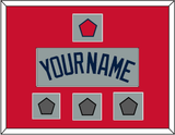 Boston Name, Logo Patch & Three World Series Jersey Patches - Road Gray (2009-2013) - Single Mat 2