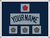 Boston Name, Logo Patch & Three World Series Champions Patches - Road Gray (2009-2013) - Single Mat 3