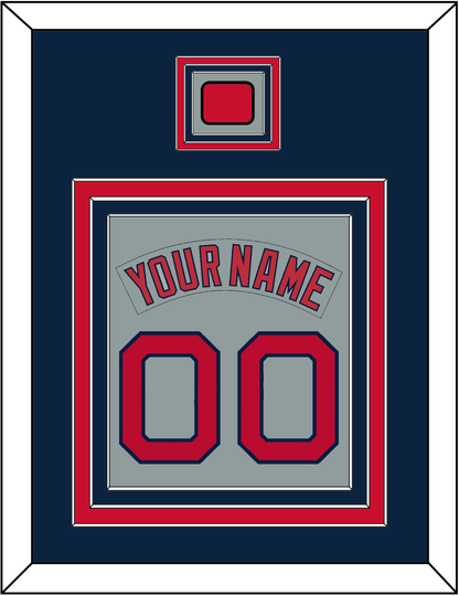 Boston Nameplate & Number (Back) Combined With Logo Patch - Road Gray (1992-2008) - Premier Tier 3