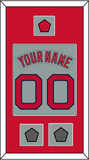 Boston Nameplate & Number (Back) Combined With Logo Patch & 2 World Series Champions Patches - Road Gray (1992-2008) - Single Mat 2