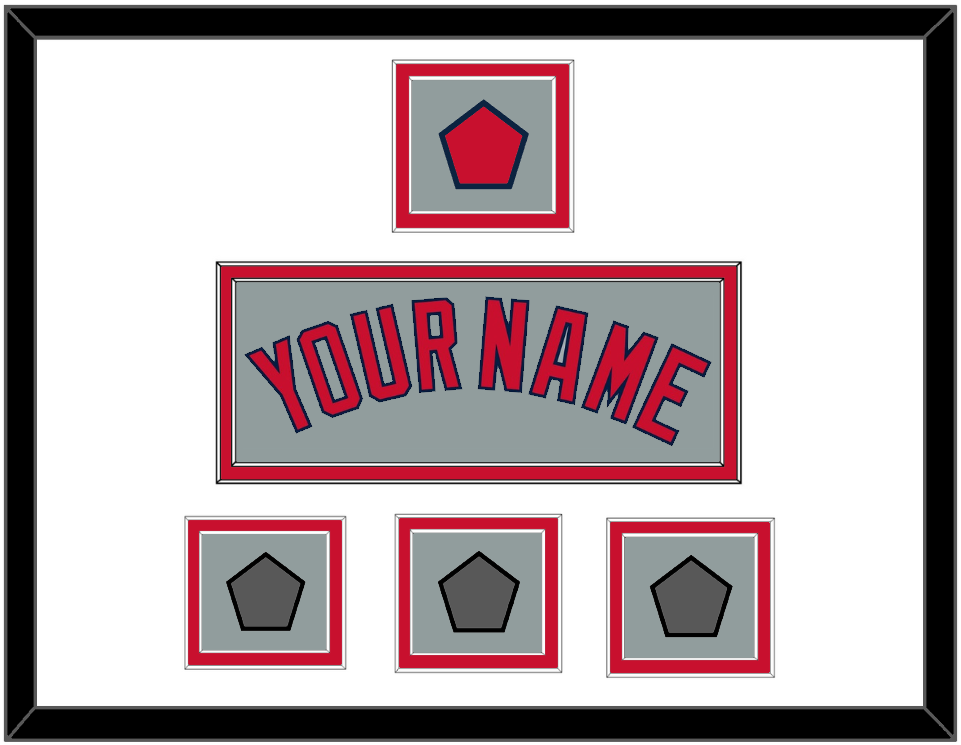 Boston Name, Logo Patch & Three World Series Champions Patches - Road Gray - Signature Tier 1