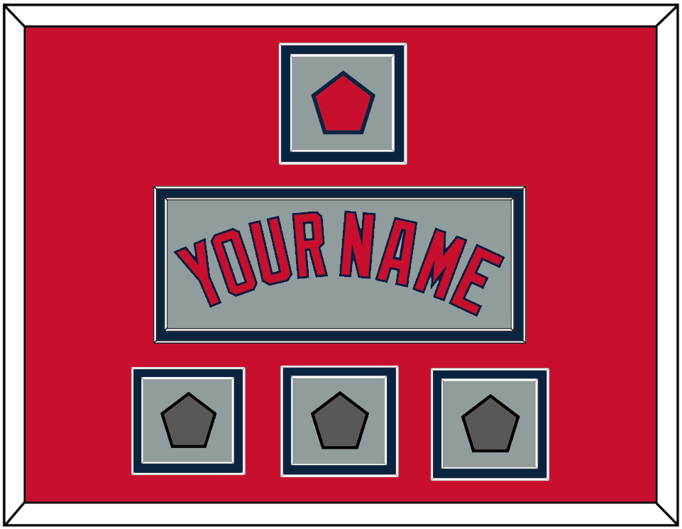 Boston Name, Logo Patch & Three World Series Jersey Patches - Road Gray - Signature Tier 3