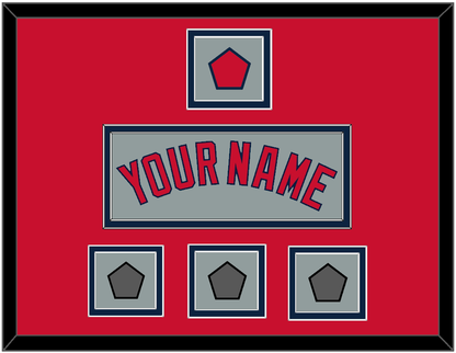 Boston Name, Logo Patch & Three World Series Champions Patches - Road Gray - Signature Tier 3