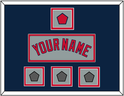 Boston Name, Logo Patch & Three World Series Champions Patches - Road Gray - Signature Tier 4