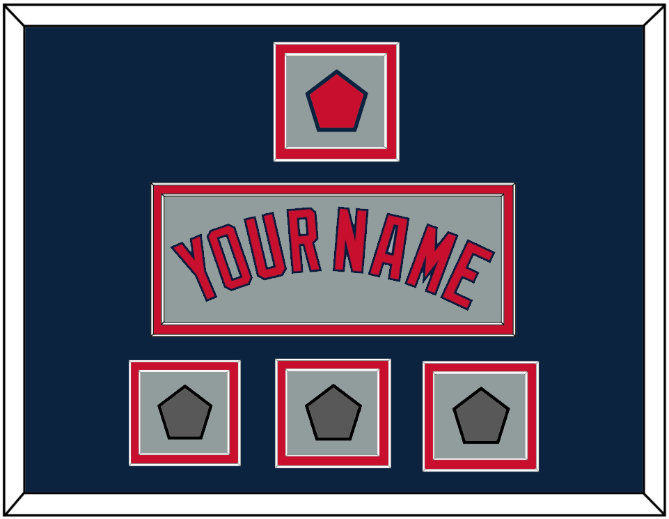 Boston Name, Logo Patch & Three World Series Jersey Patches - Road Gray - Signature Tier 4