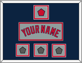 Boston Name, Logo Patch & Three World Series Jersey Patches - Road Gray - Double Mat 4