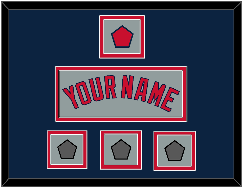 Boston Name, Logo Patch & Three World Series Jersey Patches - Road Gray - Signature Tier 4