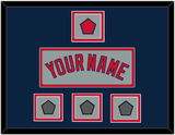 Boston Name, Logo Patch & Three World Series Jersey Patches - Road Gray - Double Mat 4