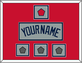 Boston Name, Logo Patch & Three World Series Champions Patches - Road Gray (2009-2013) - Double Mat 2