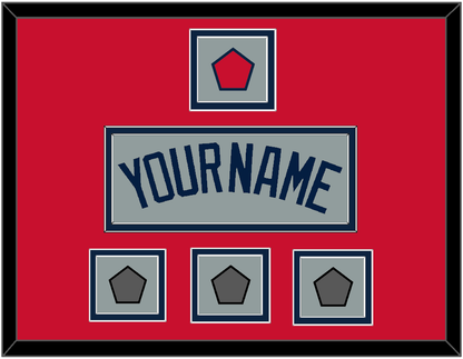 Boston Name, Logo Patch & Three World Series Jersey Patches - Road Gray (2009-2013) - Signature Tier 2