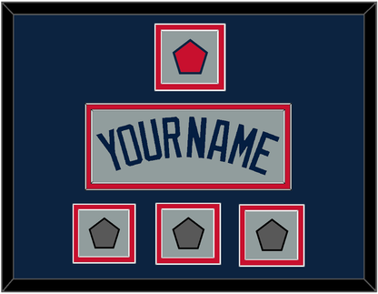 Boston Name, Logo Patch & Three World Series Jersey Patches - Road Gray (2009-2013) - Signature Tier 3