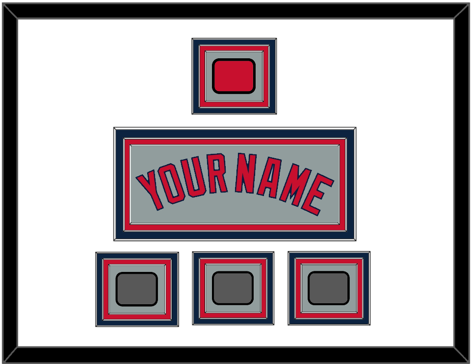 Boston Name, Logo Patch & Three World Series Champions Patches - Road Gray - Premier Tier 1