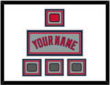 Boston Name, Logo Patch & Three World Series Jersey Patches - Road Gray - Triple Mat 1