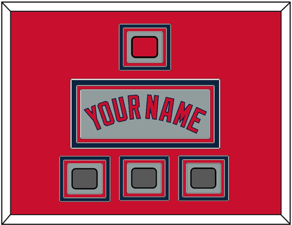 Boston Name, Logo Patch & Three World Series Champions Patches - Road Gray - Premier Tier 2