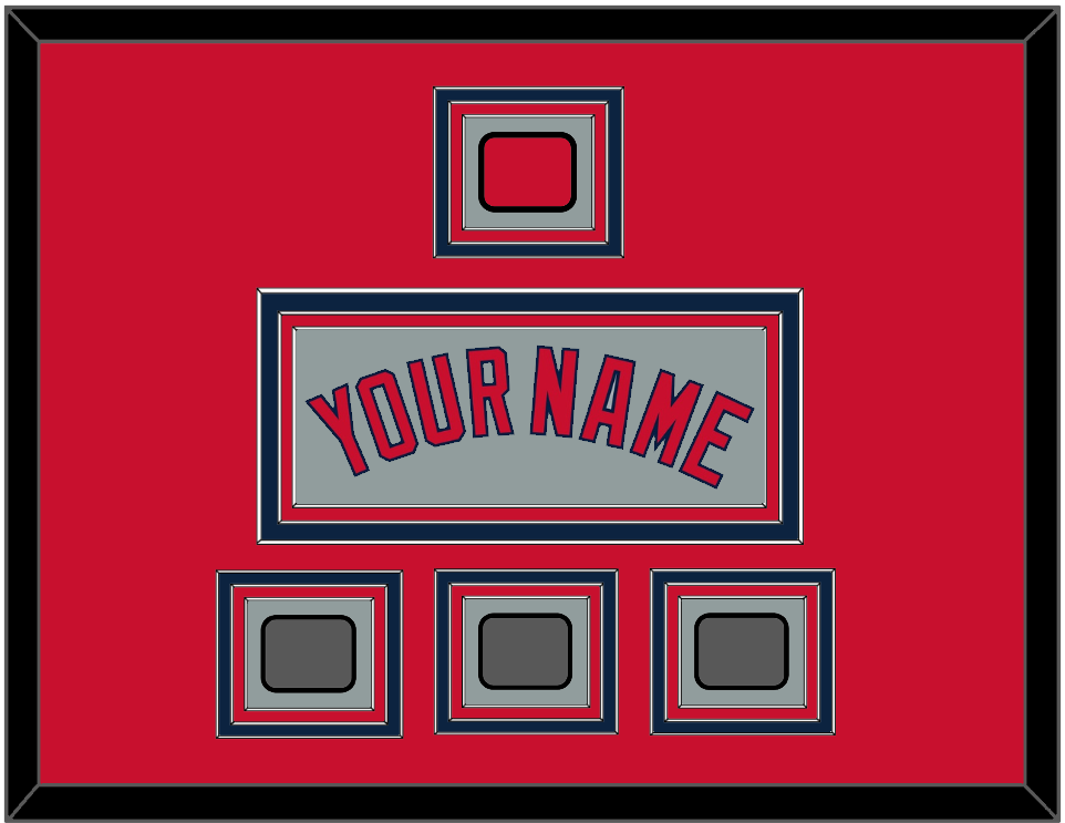Boston Name, Logo Patch & Three World Series Champions Patches - Road Gray - Premier Tier 2