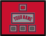Boston Name, Logo Patch & Three World Series Jersey Patches - Road Gray - Triple Mat 2