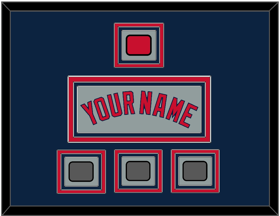 Boston Name, Logo Patch & Three World Series Jersey Patches - Road Gray - Premier Tier 3