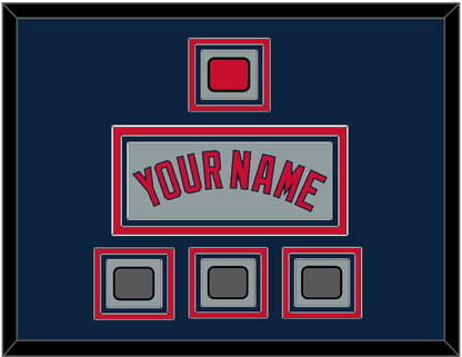 Boston Name, Logo Patch & Three World Series Jersey Patches - Road Gray - Premier Tier 3