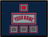 Boston Name, Logo Patch & Three World Series Jersey Patches - Road Gray - Triple Mat 3