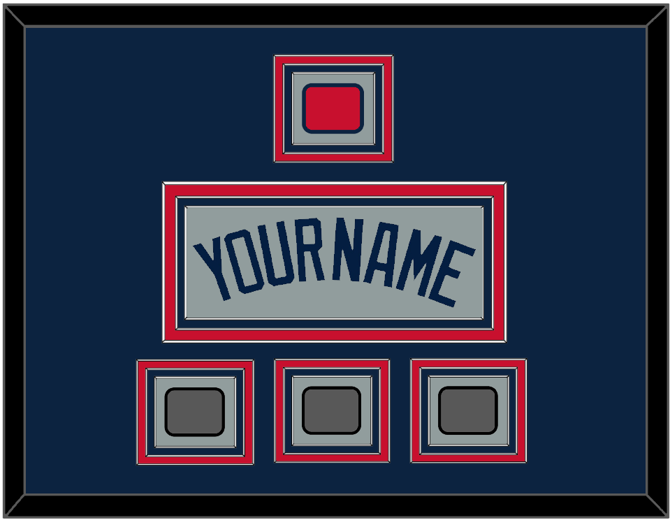 Boston Name, Logo Patch & Three World Series Jersey Patches - Road Gray (2009-2013) - Premier Tier 3