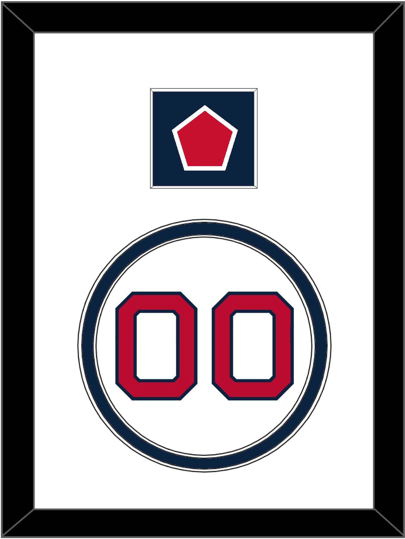 Boston Number & “B” Logo Hat Patch - Home White - Signature Tier 1