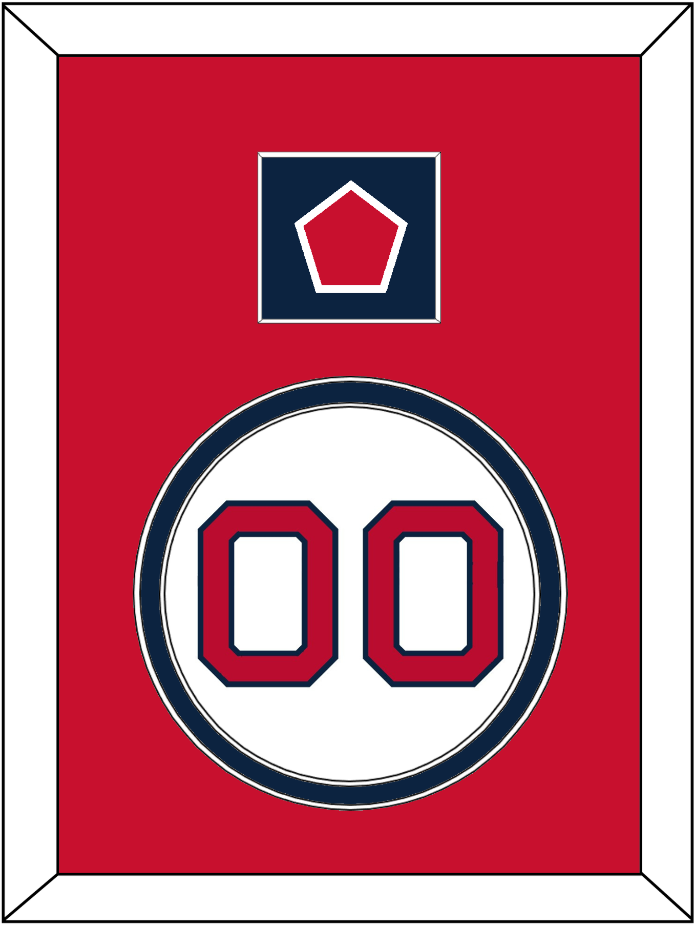 Boston Number & “B” Logo Hat Patch - Home White - Signature Tier 2