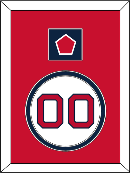 Boston Number & “B” Logo Hat Patch - Home White - Signature Tier 2