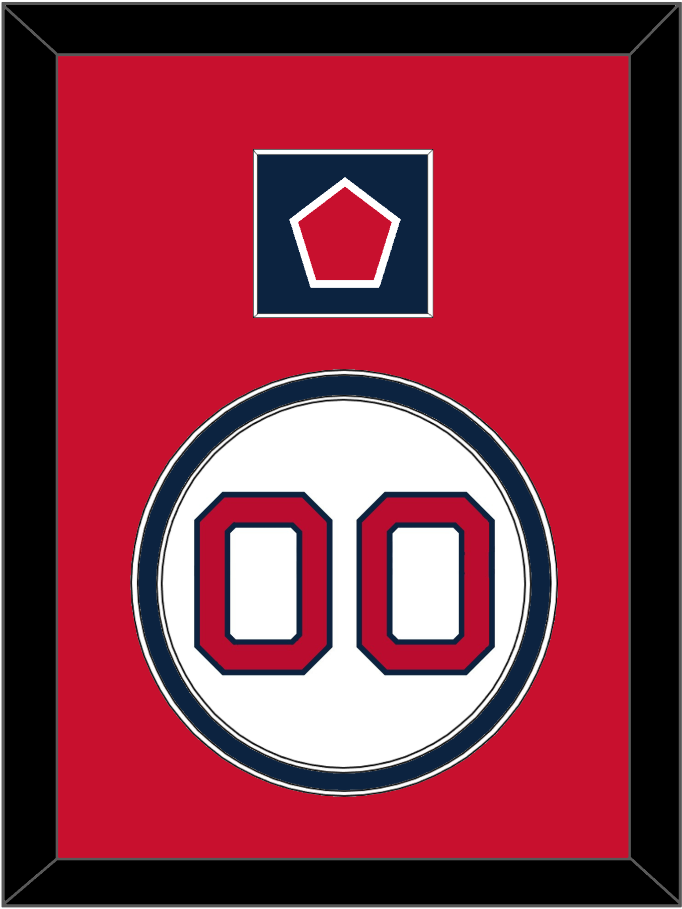 Boston Number & “B” Logo Hat Patch - Home White - Signature Tier 2