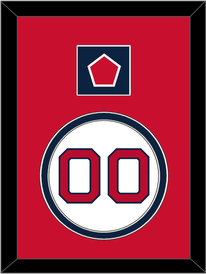 Boston Number & “B” Logo Hat Patch - Home White - Signature Tier 2