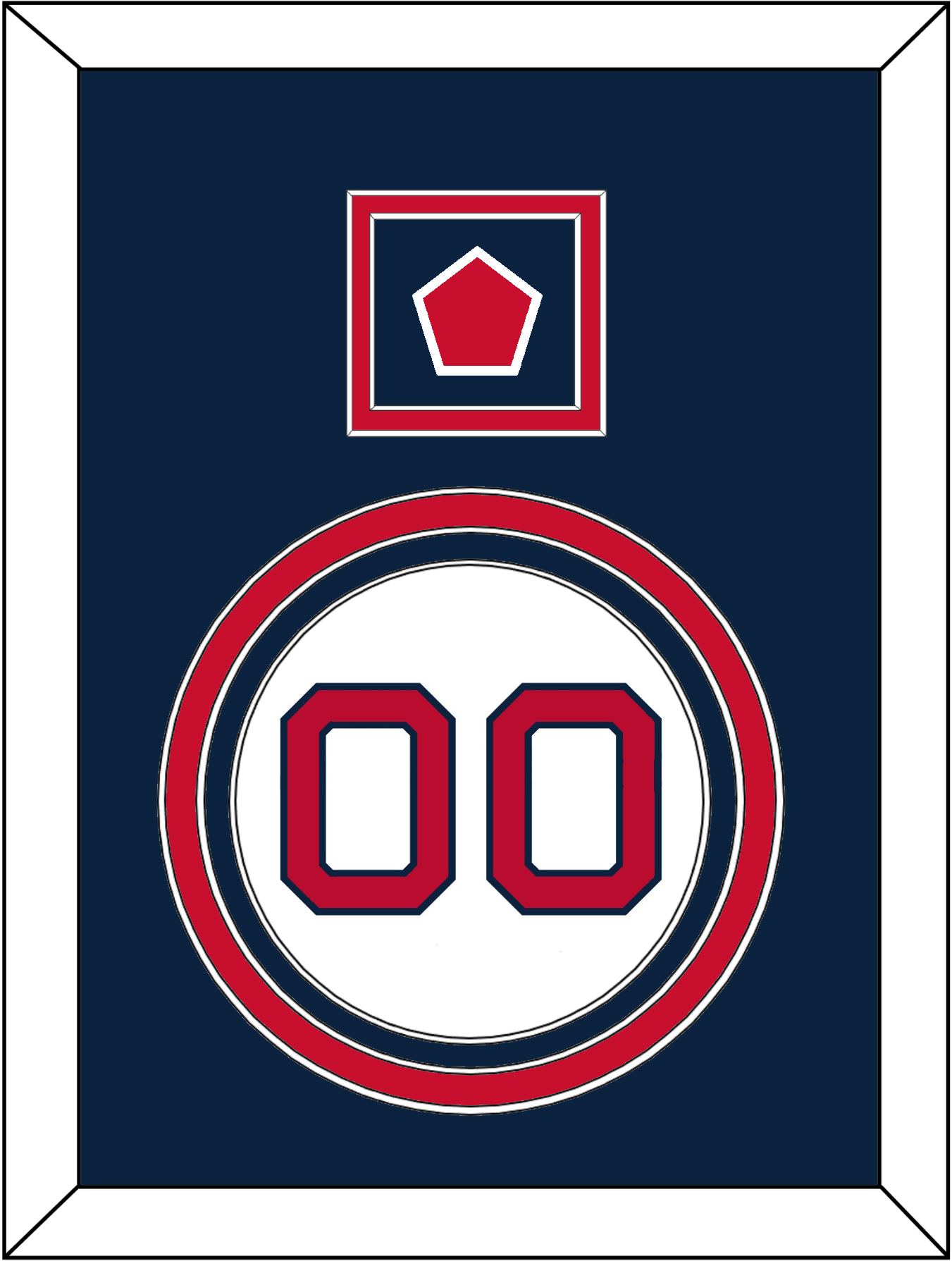 Boston Number & “B” Logo Hat Patch - Home White - Premier Tier 2