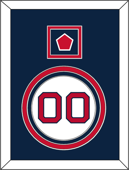 Boston Number & “B” Logo Hat Patch - Home White - Premier Tier 2