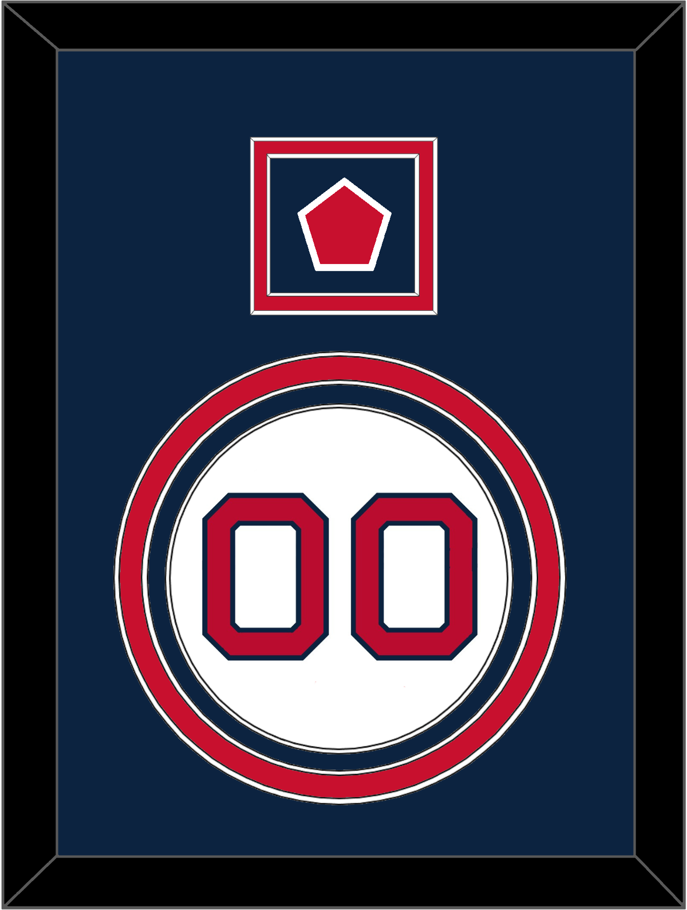 Boston Number & “B” Logo Hat Patch - Home White - Premier Tier 2