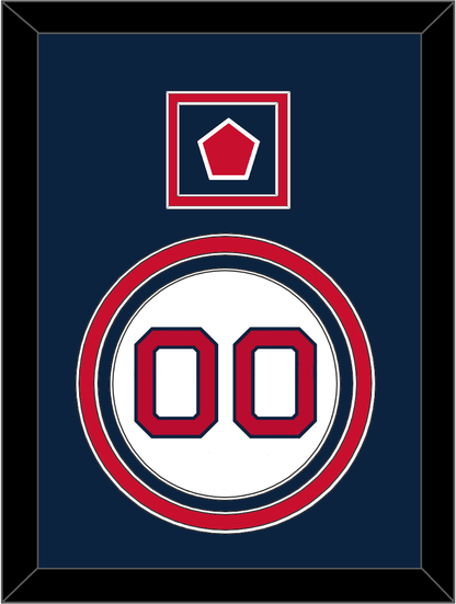Boston Number & “B” Logo Hat Patch - Home White - Premier Tier 2