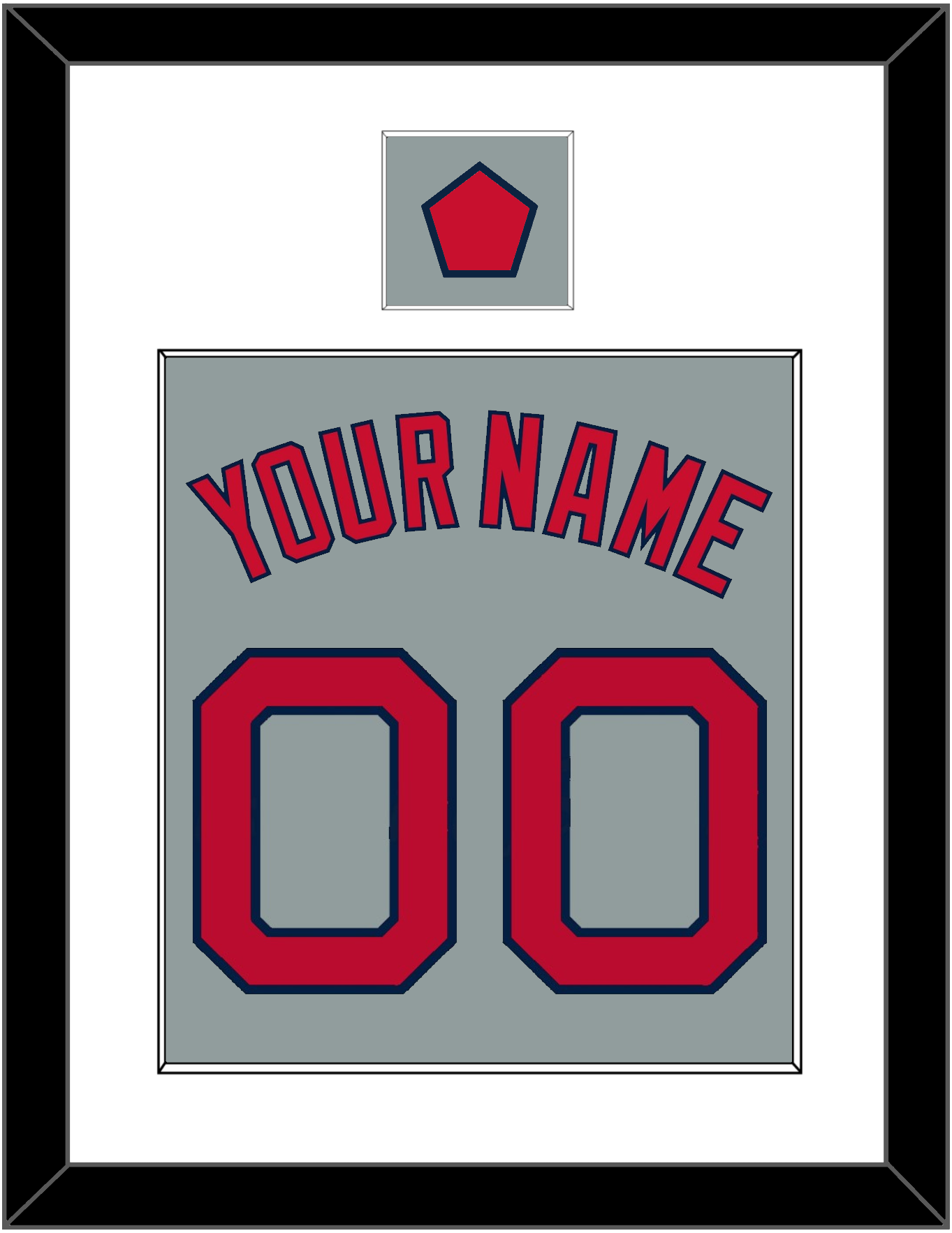 Boston Name, Number & Logo Patch - Road Gray - Essential Tier 1