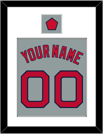 Boston Name, Number & Logo Patch - Road Gray - Essential Tier 1