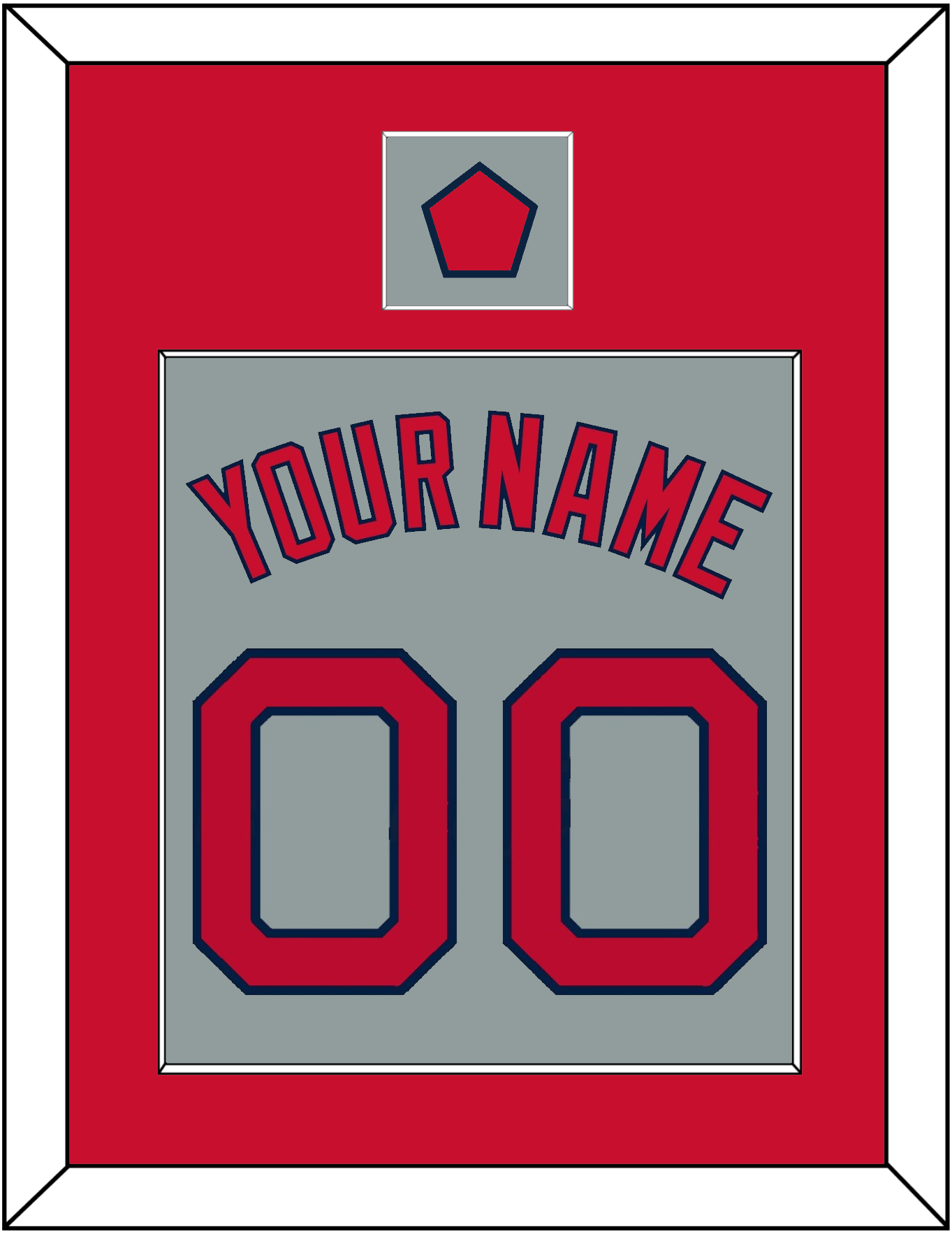 Boston Name, Number & Logo Patch - Road Gray - Essential Tier 2