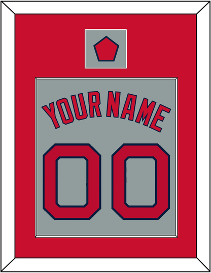 Boston Name, Number & Logo Patch - Road Gray - Essential Tier 2