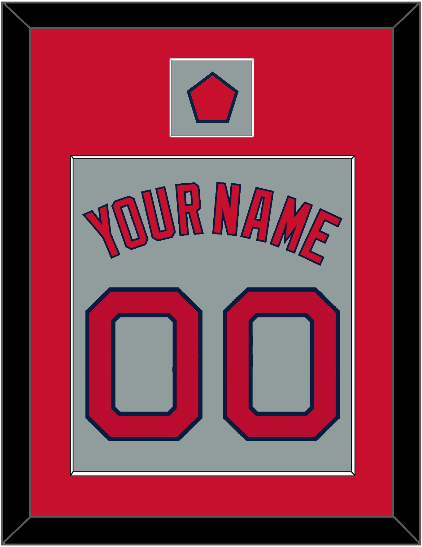 Boston Name, Number & Logo Patch - Road Gray - Essential Tier 2