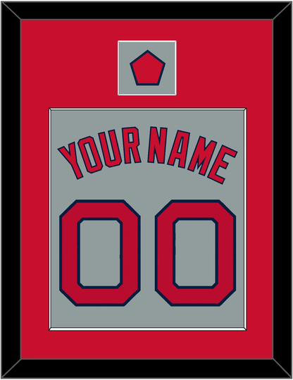 Boston Name, Number & Logo Patch - Road Gray - Essential Tier 2