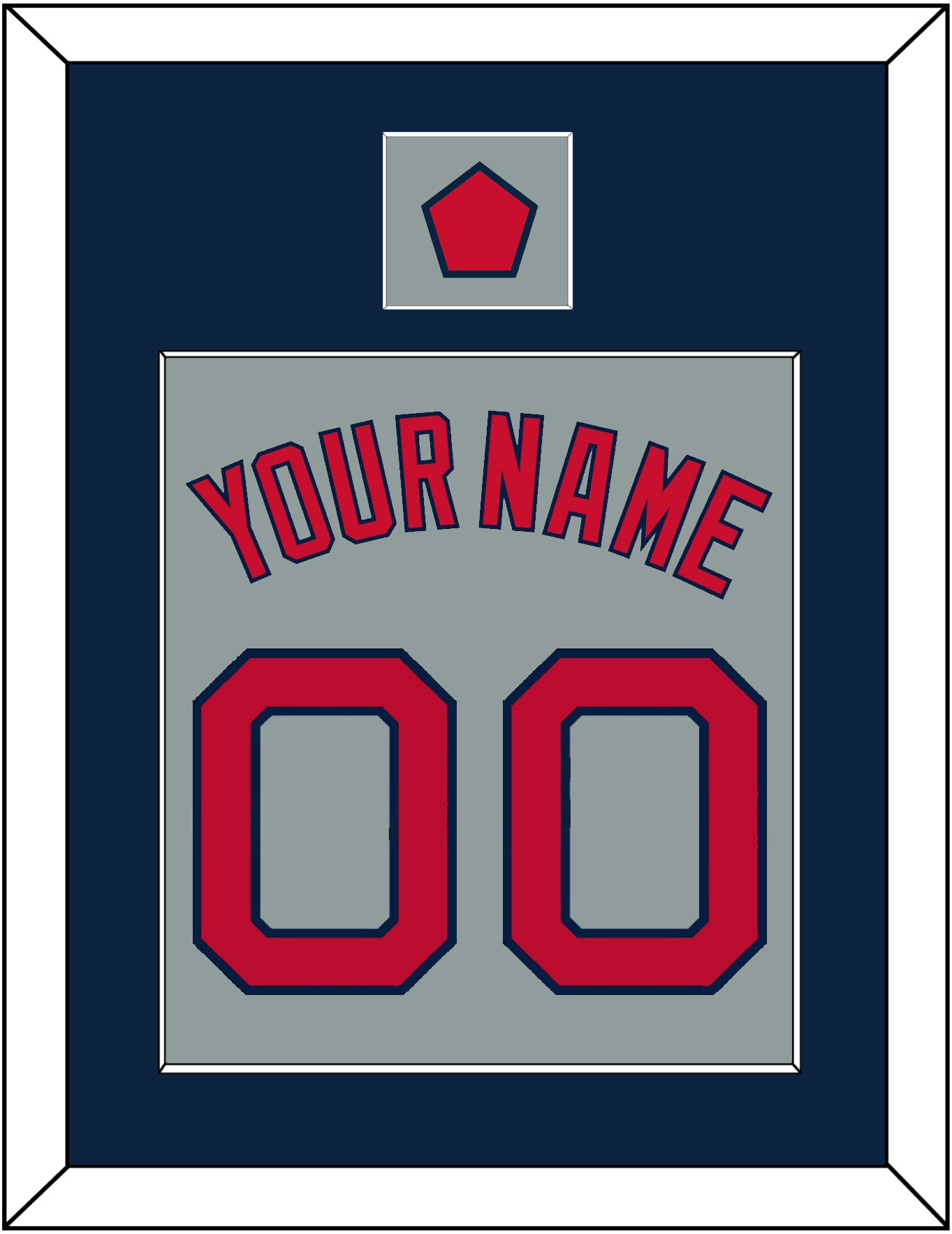 Boston Name, Number & Logo Patch - Road Gray - Essential Tier 3