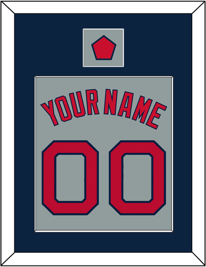 Boston Name, Number & Logo Patch - Road Gray - Essential Tier 3