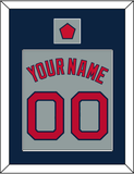 Boston Name, Number & Logo Patch - Road Gray - Essential Tier 3