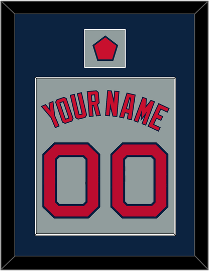 Boston Name, Number & Logo Patch - Road Gray - Essential Tier 3