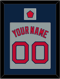 Boston Name, Number & Logo Patch - Road Gray - Essential Tier 3